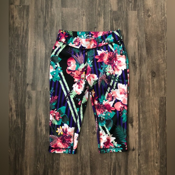 Fila Floral Crop Leggings - Picture 2 of 3